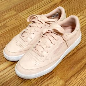 💚Reebok Club Light Salmon Pink Trainers
